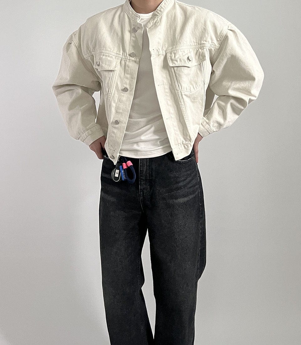 JAYSON - Einzigartige Stehkragen Jeansjacke