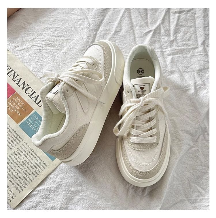 JOLINA - Leinenschuhe mit dicker Sohle