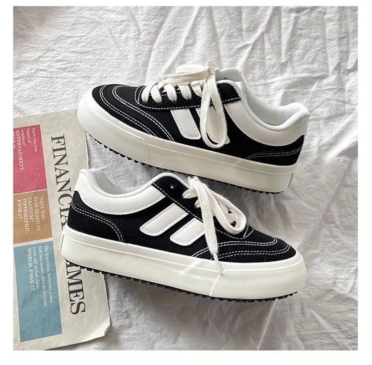 JOLINA - Leinenschuhe mit dicker Sohle