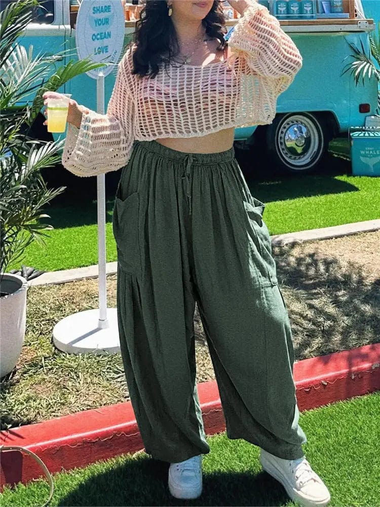 JUSTMINE - Vintage Hose mit weitem Bein