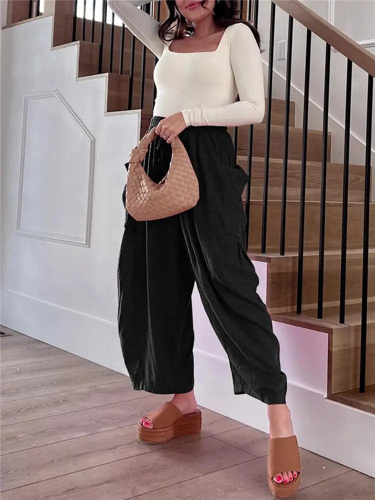 JUSTMINE - Vintage Hose mit weitem Bein