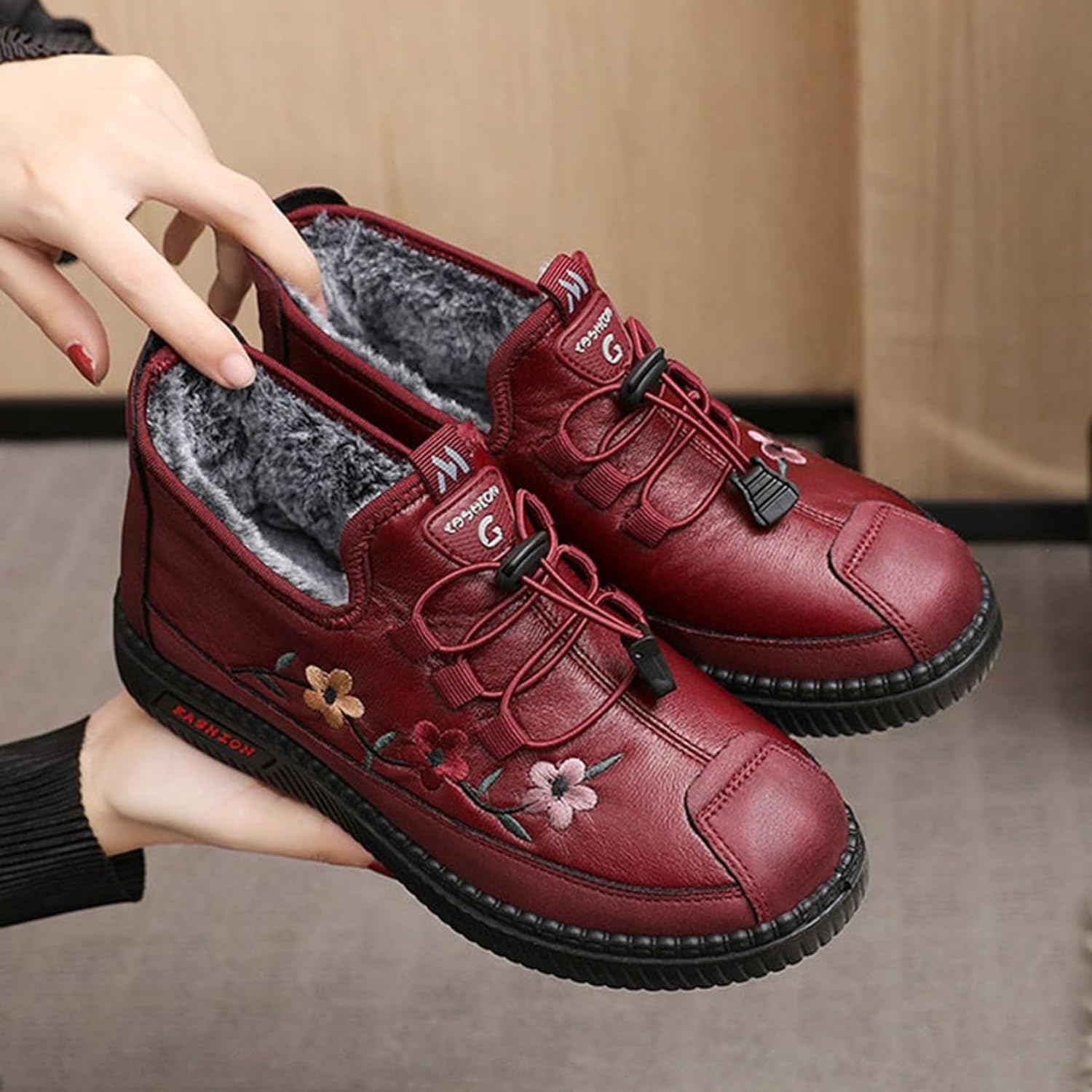 KIEL - Damen-Winter-Sportschuhe aus dickem Plüsch