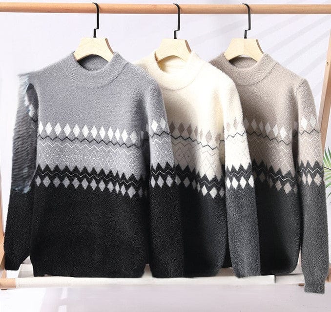 LAWRENCE - Diamantmuster Freizeitpullover 2024