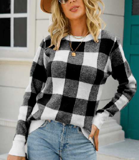 Lucia Comér® - Karierter Pullover mit Karomuster