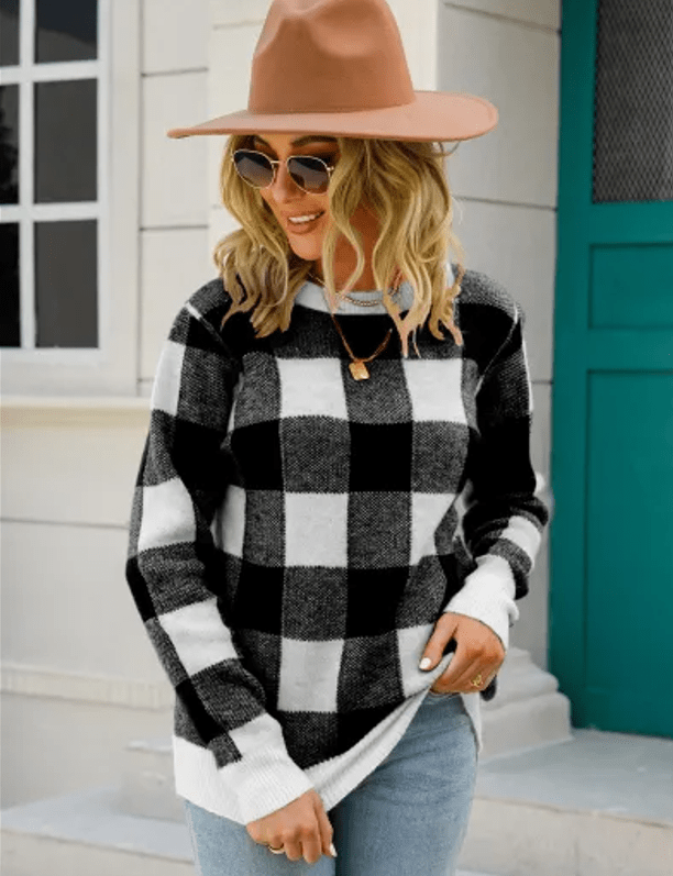 Lucia Comér® - Karierter Pullover mit Karomuster