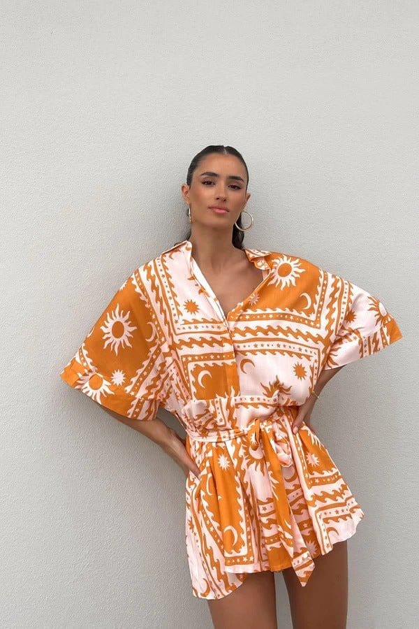 MARITES - Schicker Strand-Print-Overall