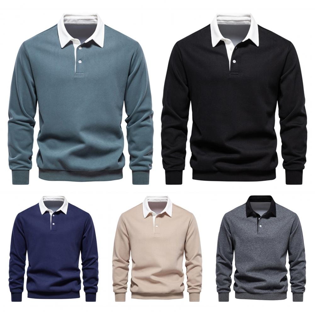 MARKUS - Lässiges Sweatshirt mit Reversknöpfen 2024