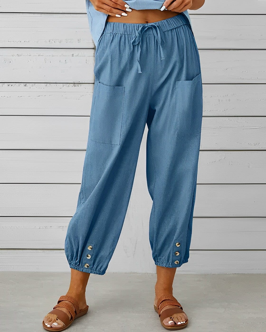 MAYA - Weite Hosen mit hoher Taille