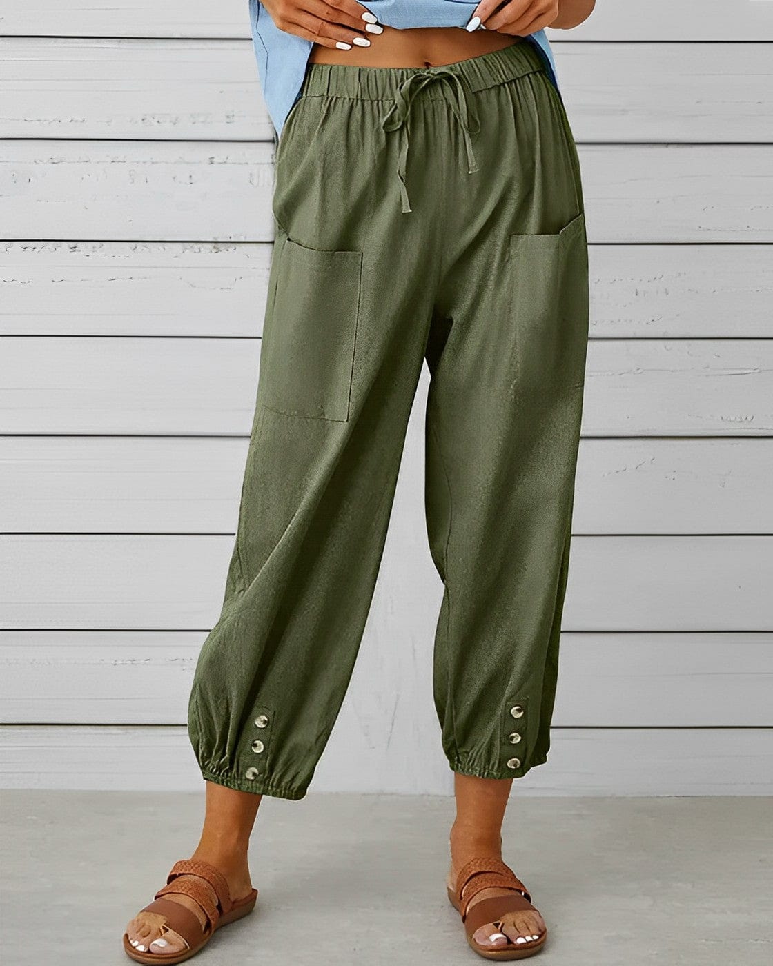 MAYA - Weite Hosen mit hoher Taille