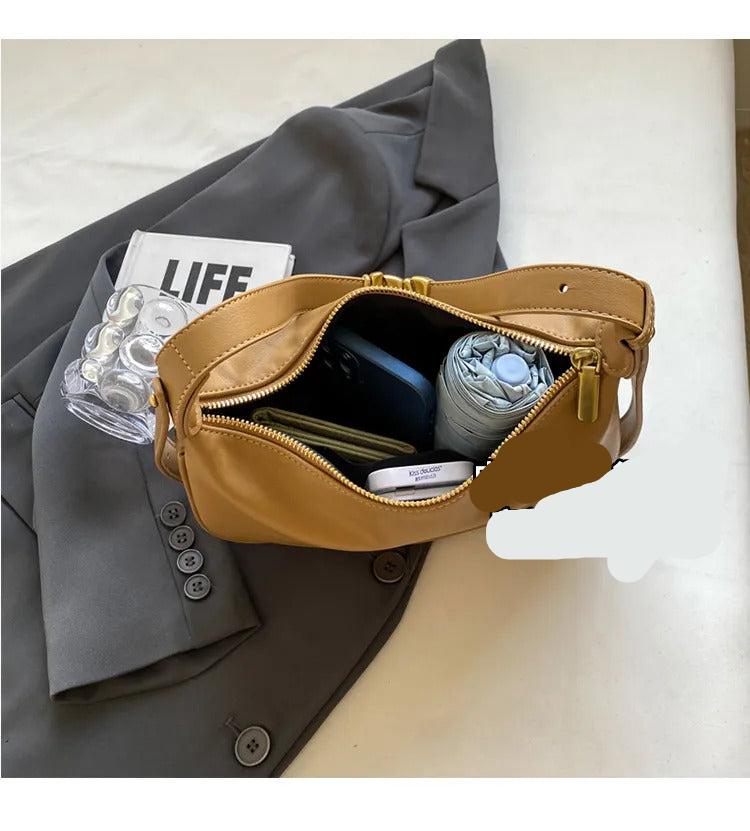 OLAH - Vintage Schultertasche aus weichem Leder