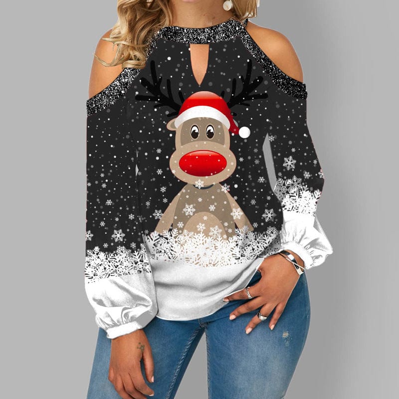Ria™ - Weihnachts-Rudolf-Pullover