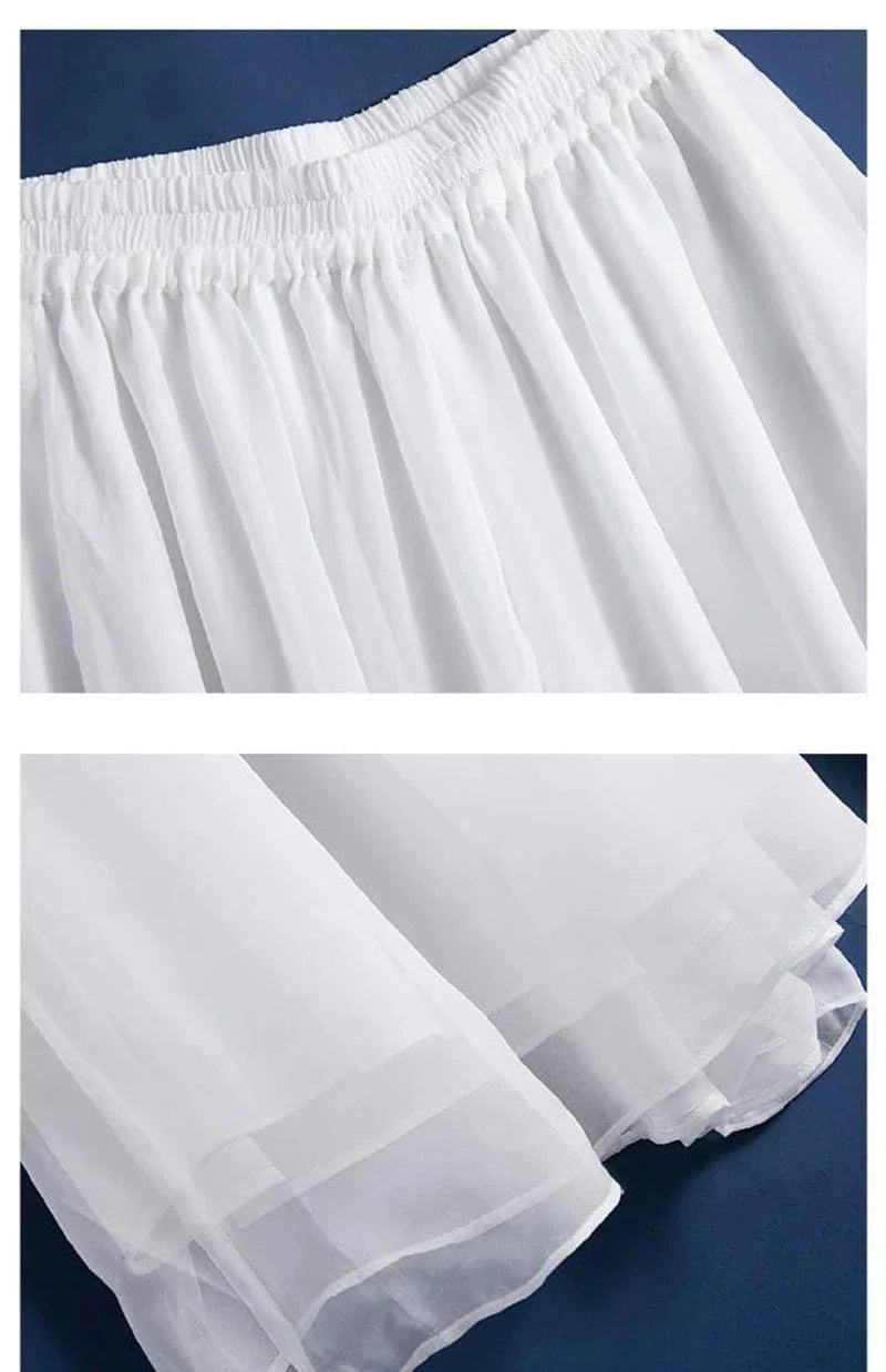 SAMANTHA - Lässige dünne Chiffon-Hose