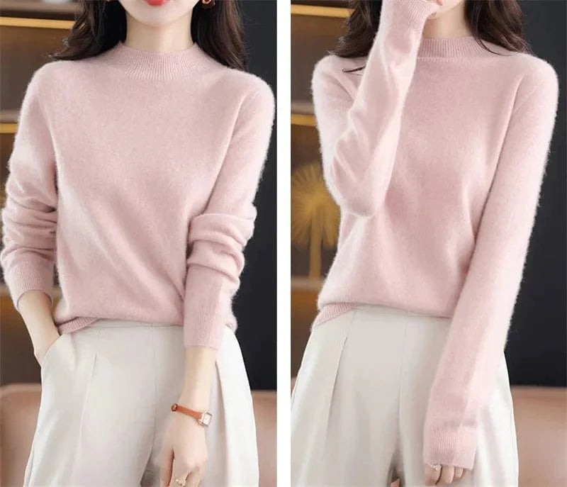 SHAIRA - Weichen Strickpullover mit Rollkragen