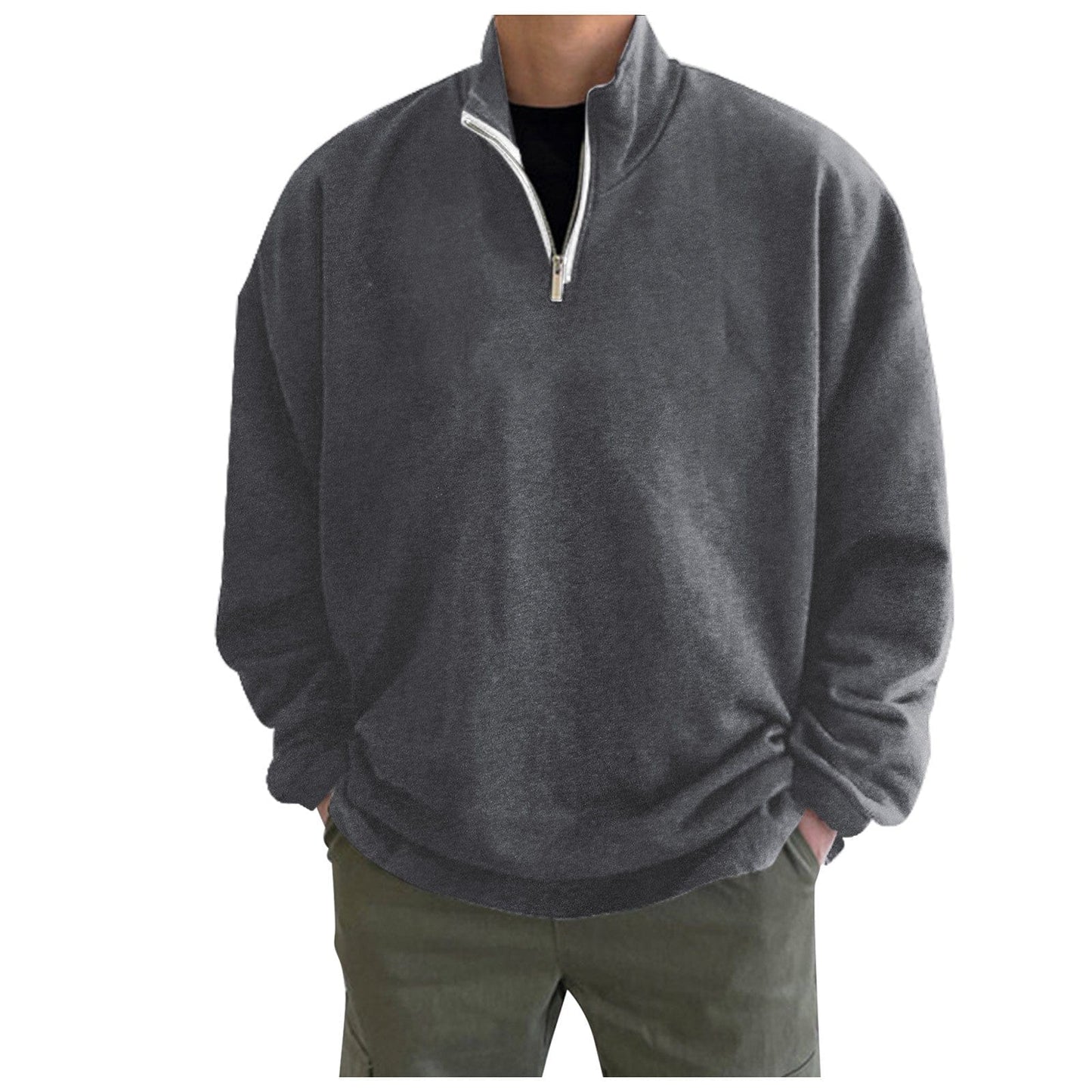 SPENSER - Einfarbiger Kapuzenloser Pullover