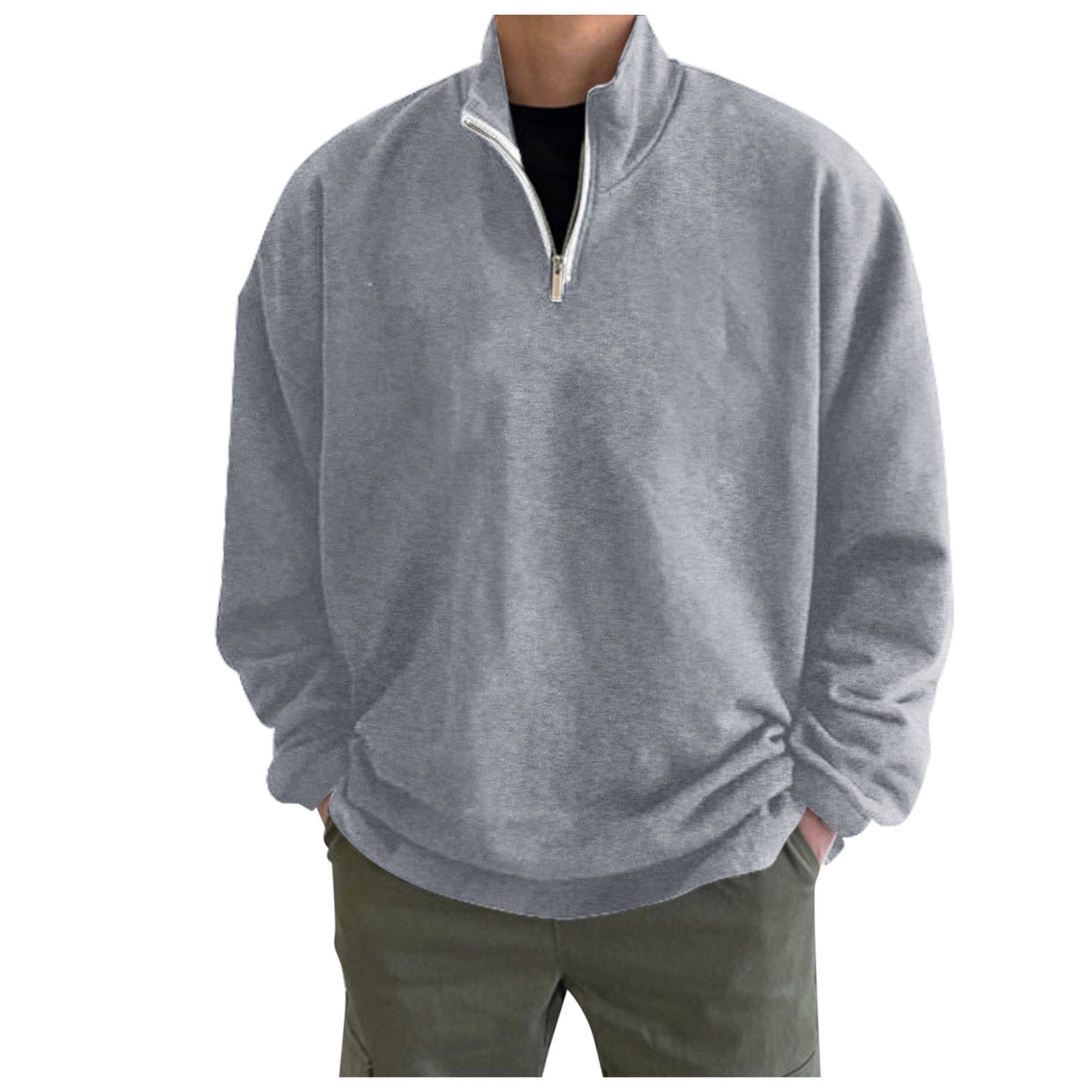 SPENSER - Einfarbiger Kapuzenloser Pullover