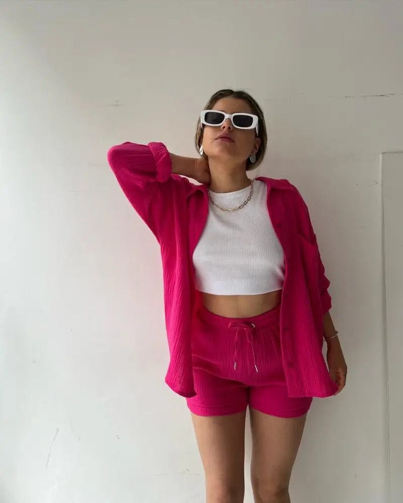 VIA - Pleated Lapel Hemd Sets