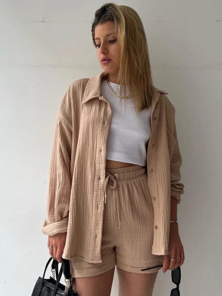 VIA - Pleated Lapel Hemd Sets