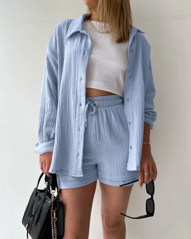 VIA - Pleated Lapel Hemd Sets
