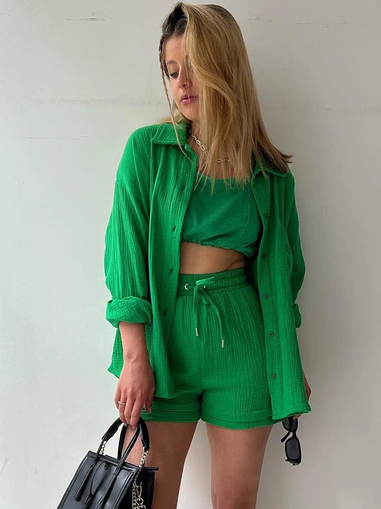 VIA - Pleated Lapel Hemd Sets