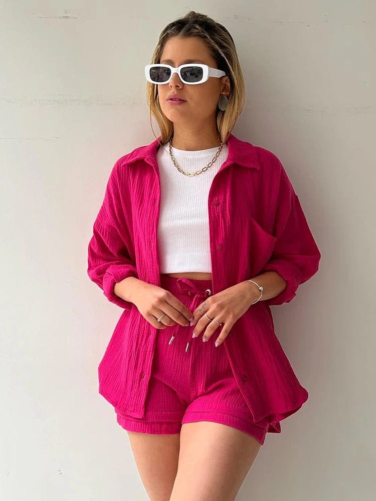 VIA - Pleated Lapel Hemd Sets