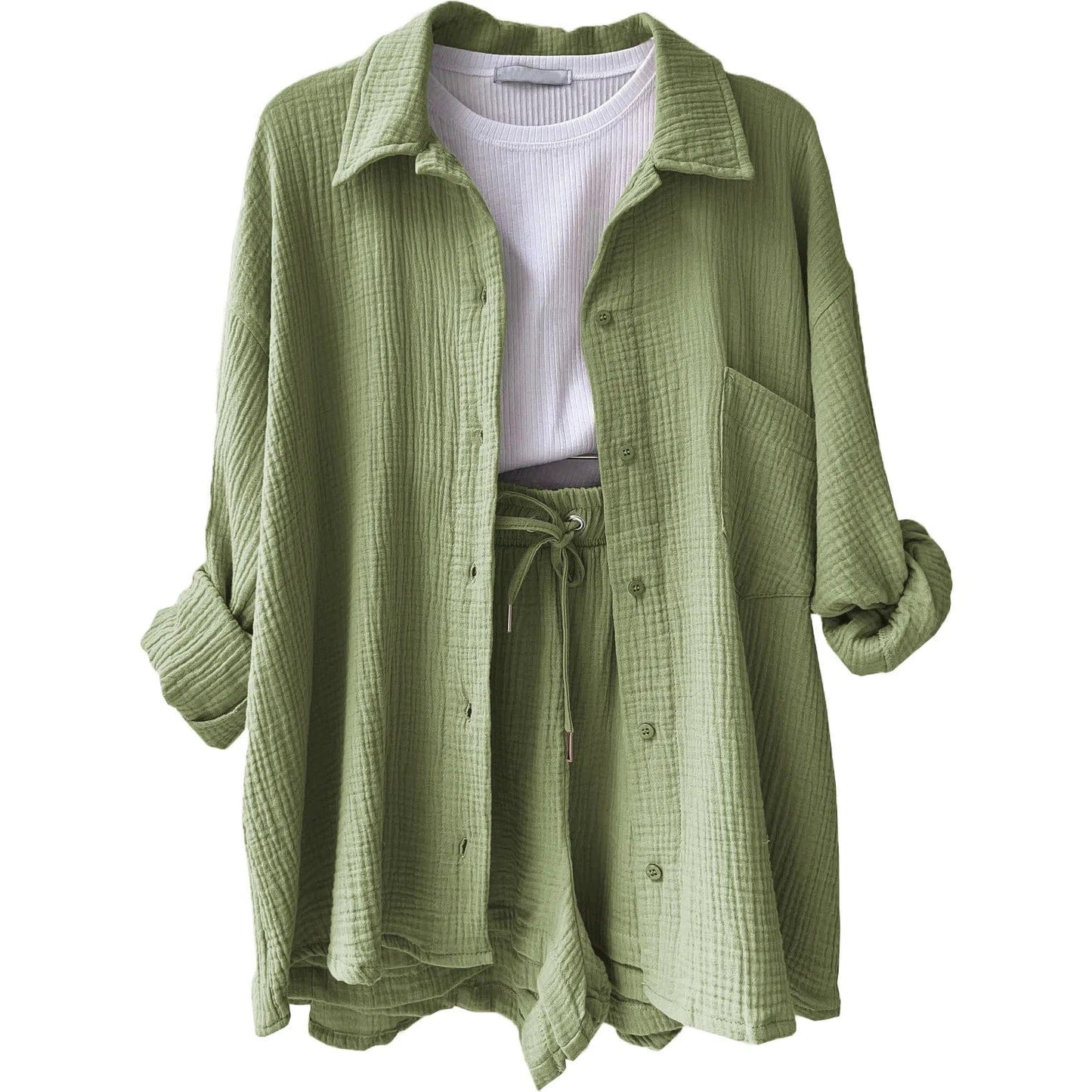 VIA - Pleated Lapel Hemd Sets
