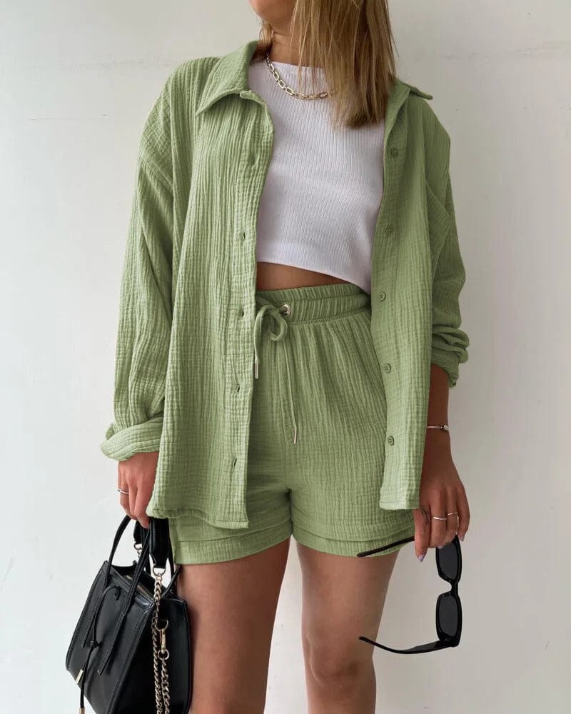 VIA - Pleated Lapel Hemd Sets