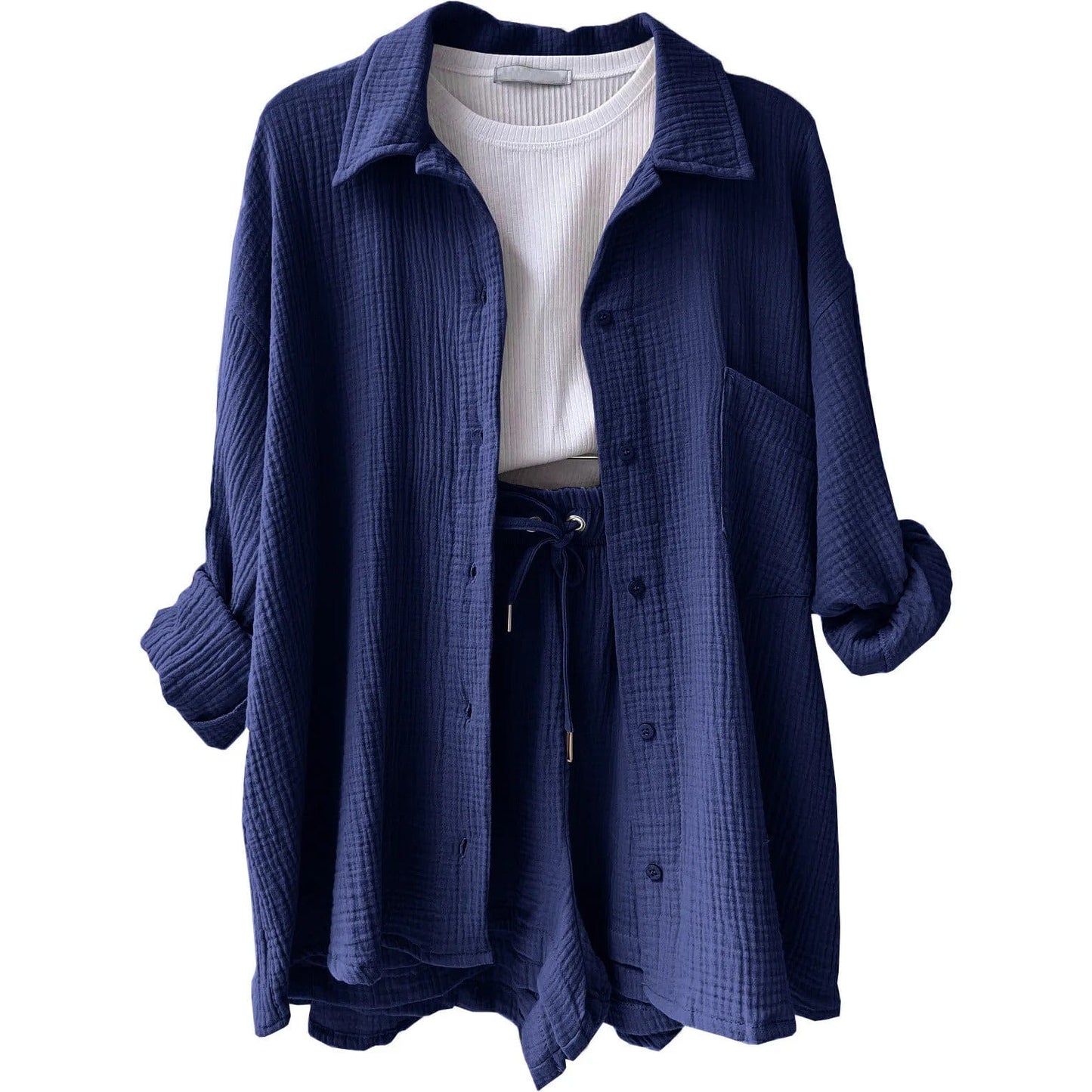 VIA - Pleated Lapel Hemd Sets
