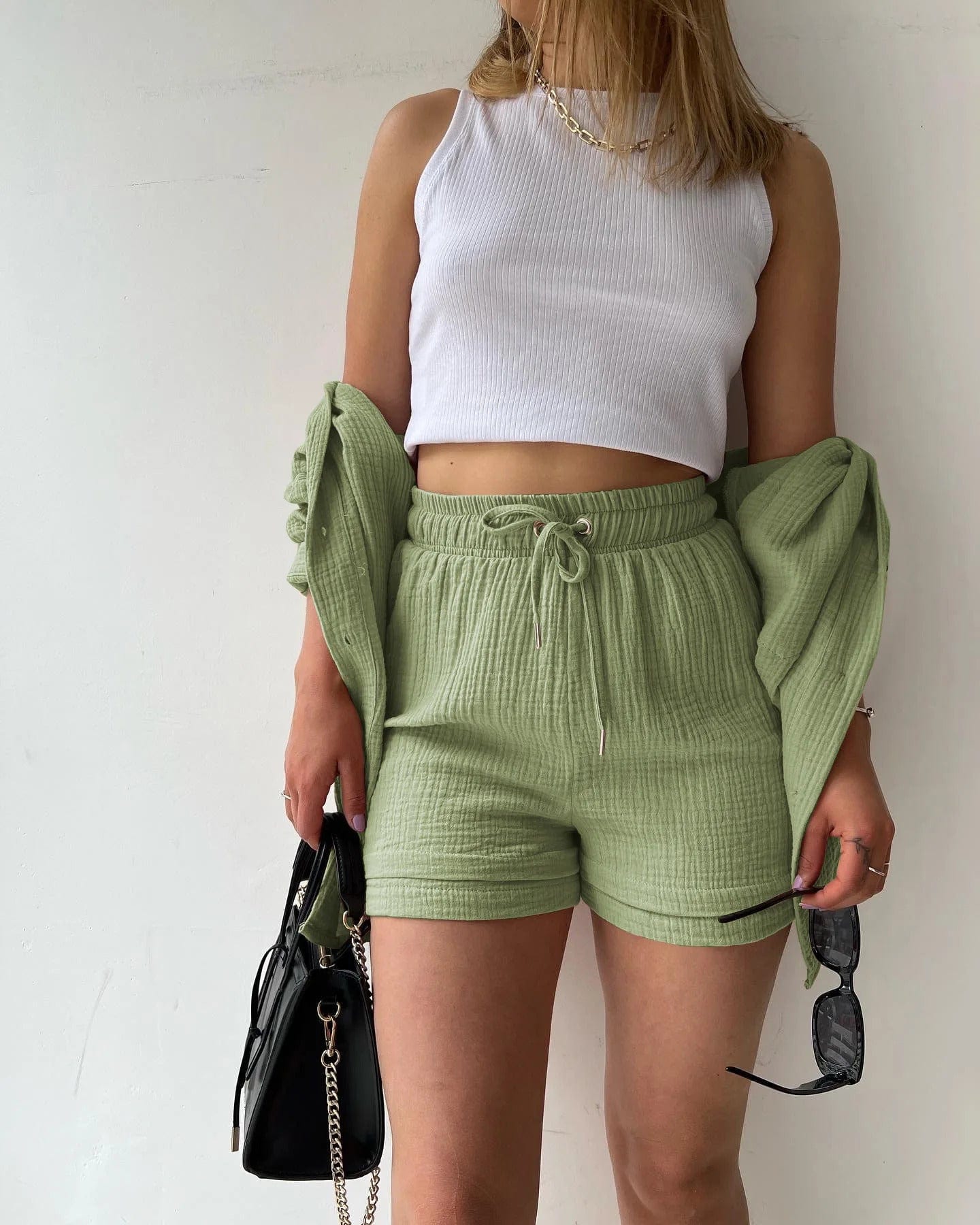 VIA - Pleated Lapel Hemd Sets