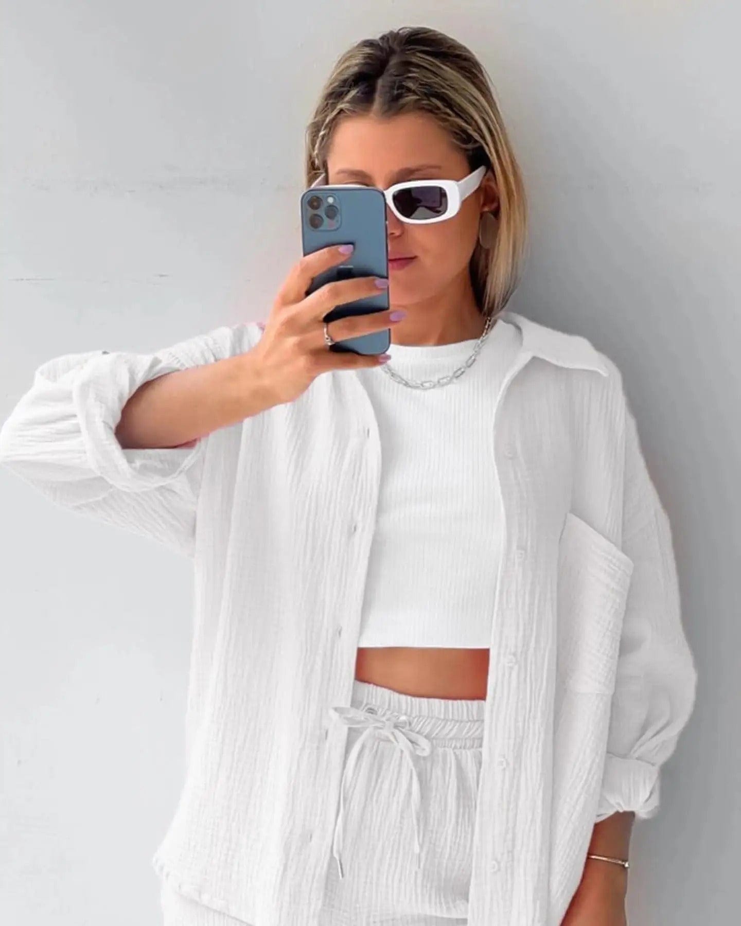 VIA - Pleated Lapel Hemd Sets