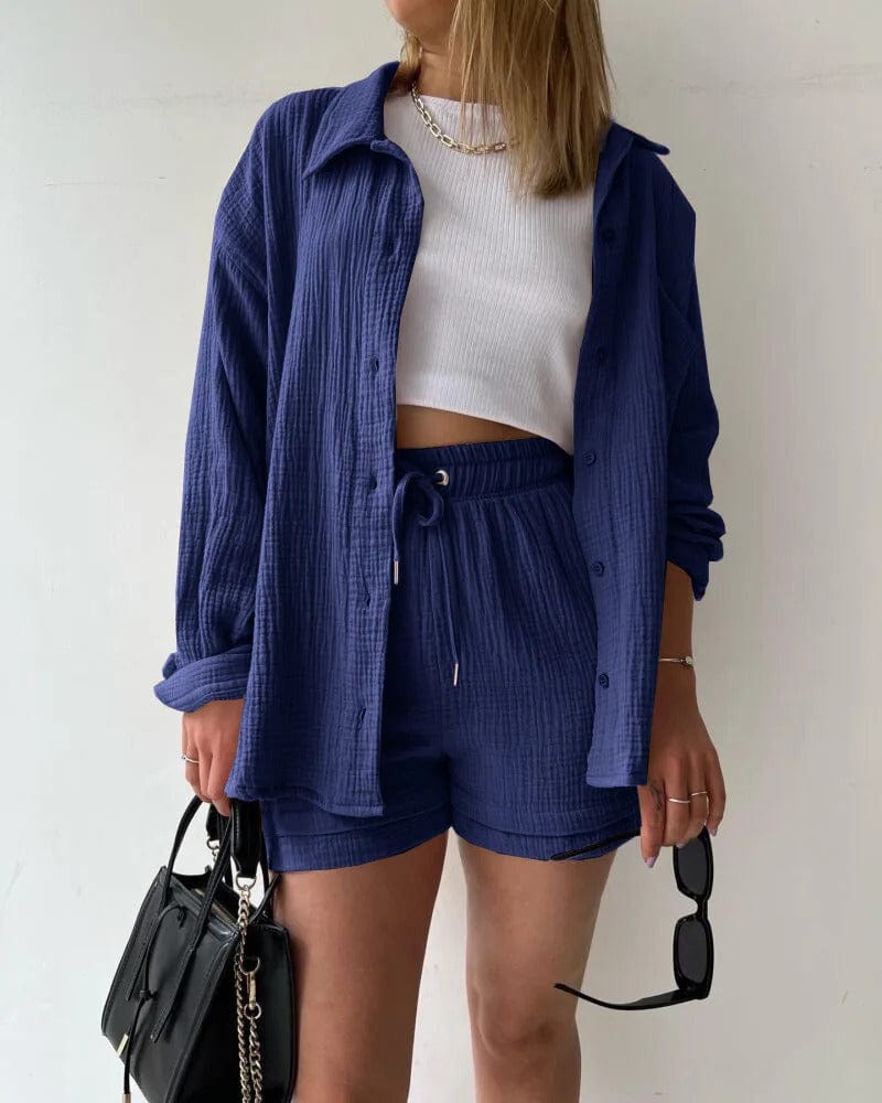 VIA - Pleated Lapel Hemd Sets