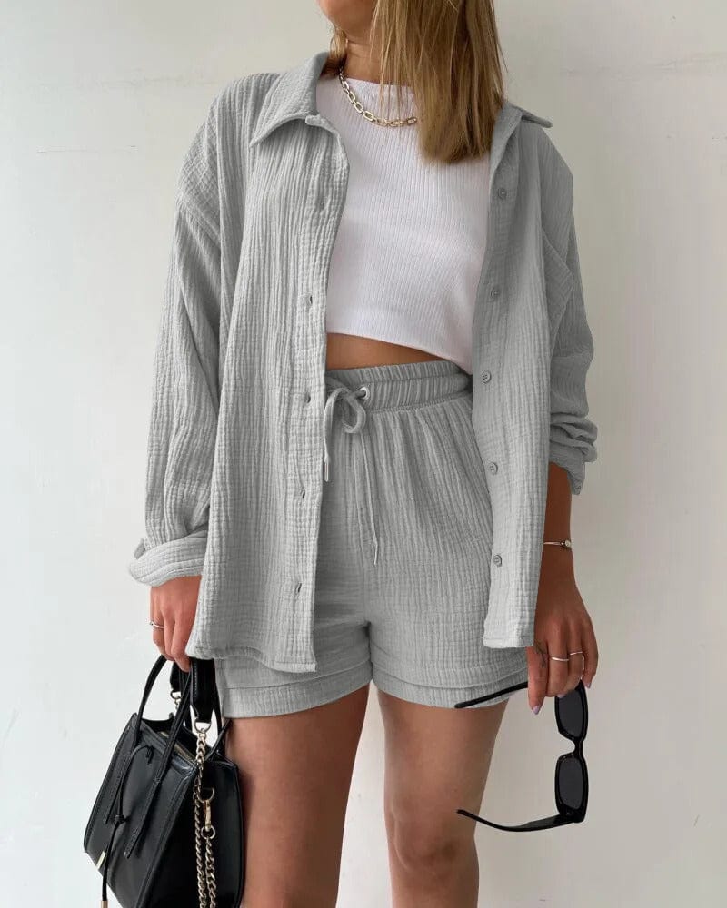 VIA - Pleated Lapel Hemd Sets