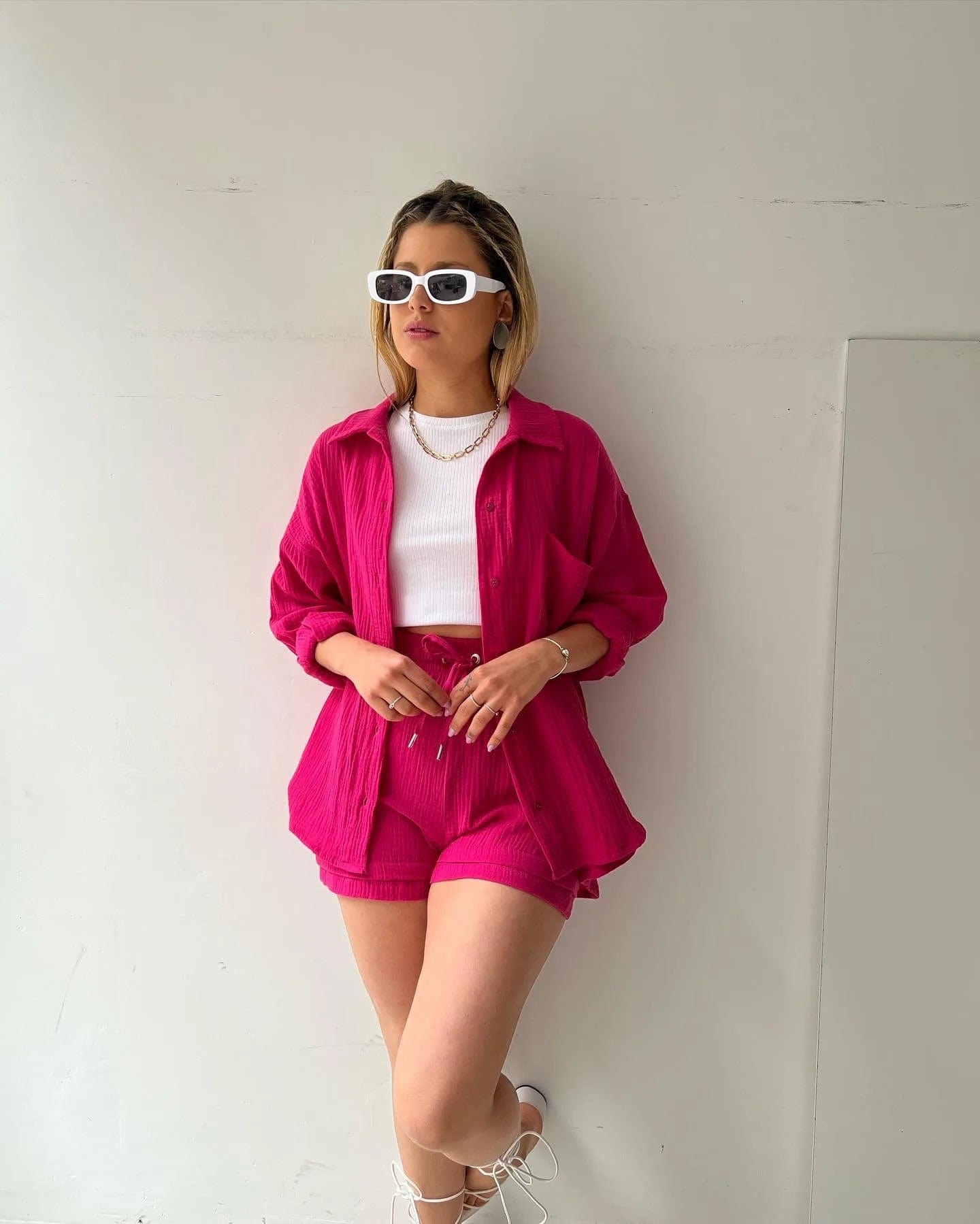 VIA - Pleated Lapel Hemd Sets