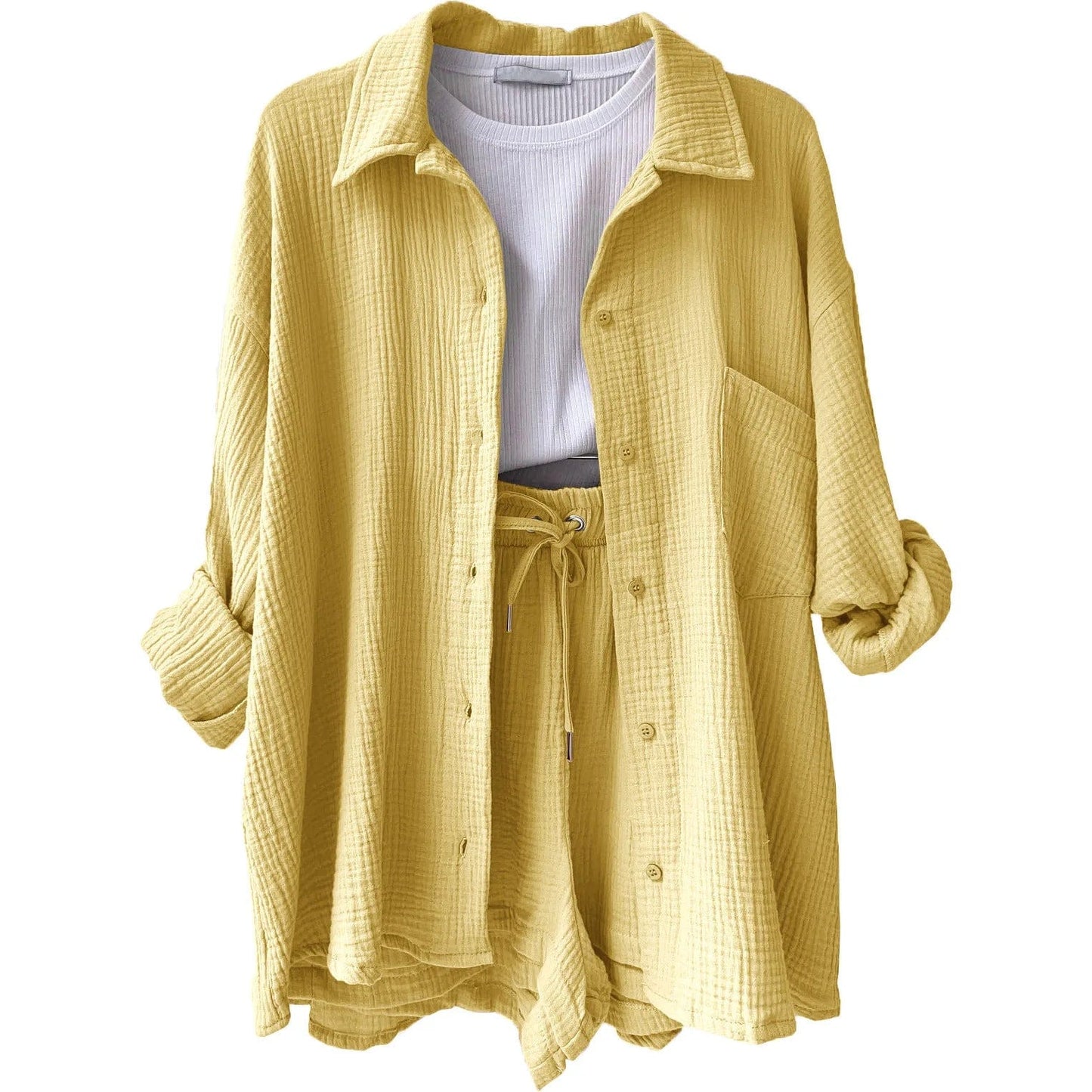 VIA - Pleated Lapel Hemd Sets