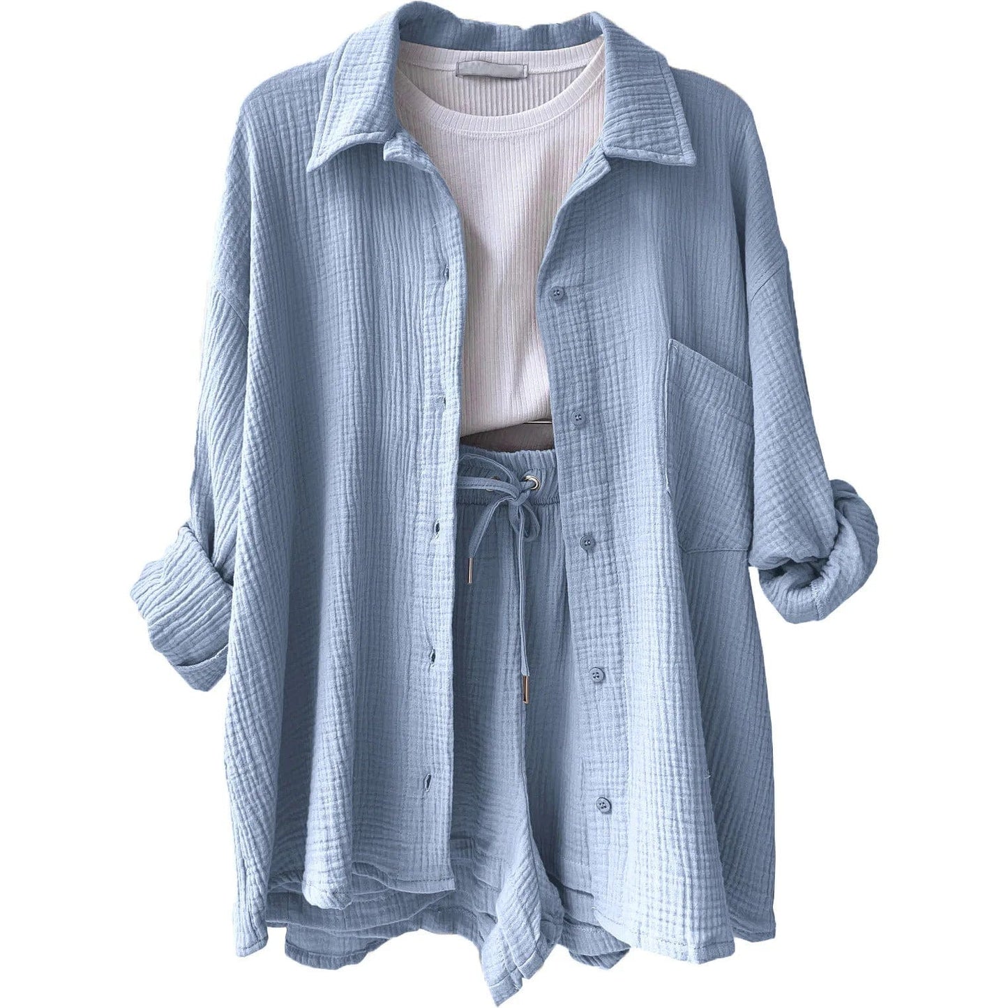 VIA - Pleated Lapel Hemd Sets