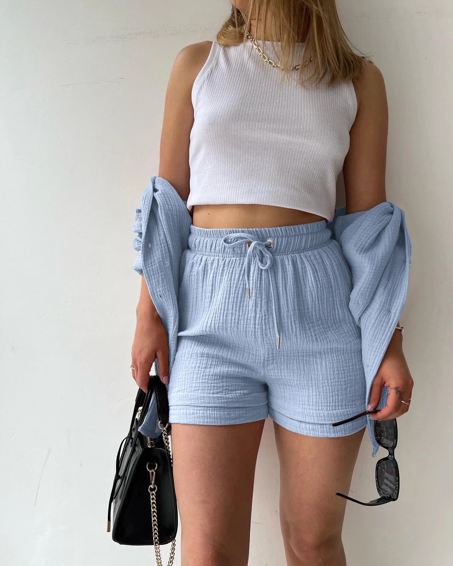 VIA - Pleated Lapel Hemd Sets