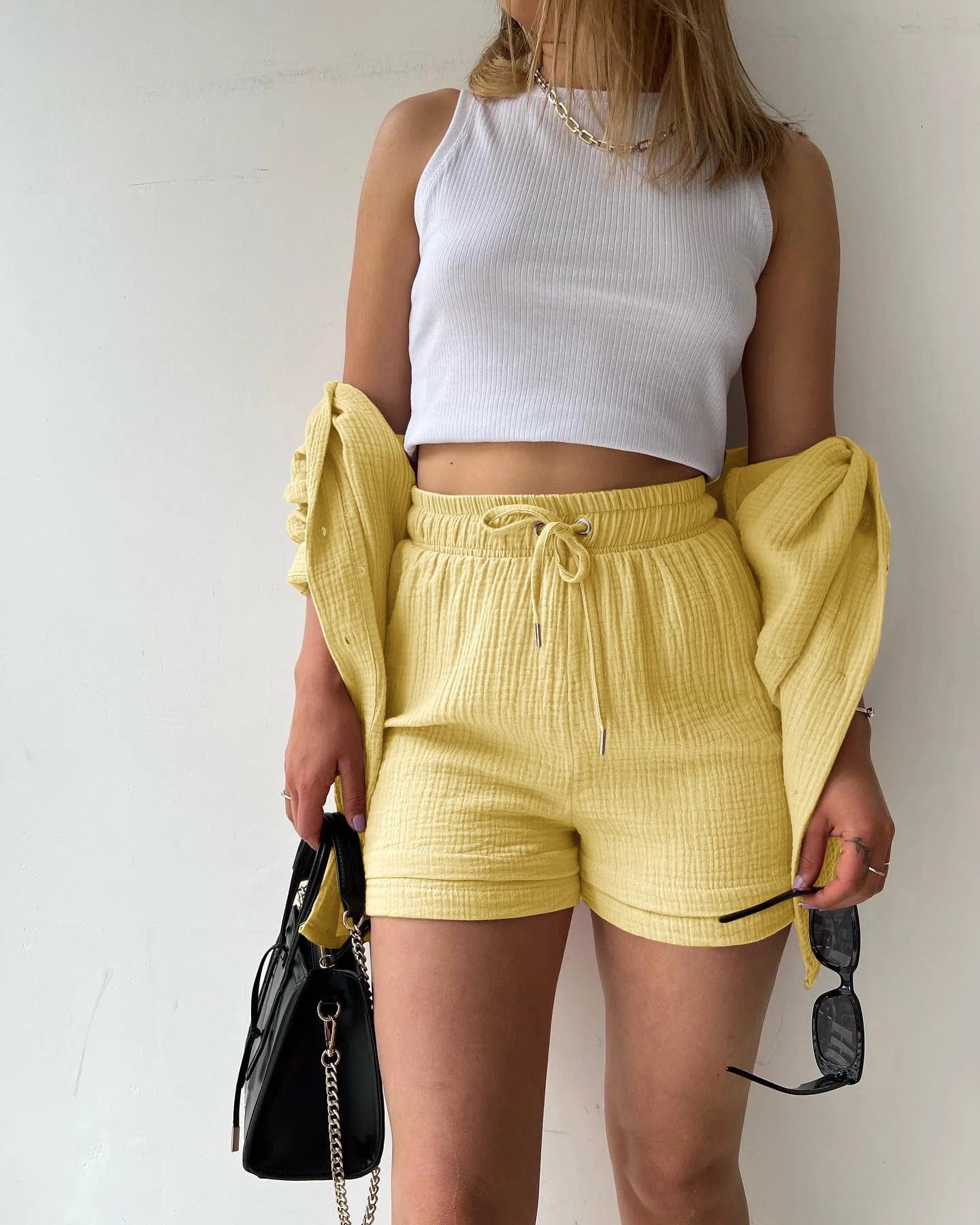 VIA - Pleated Lapel Hemd Sets