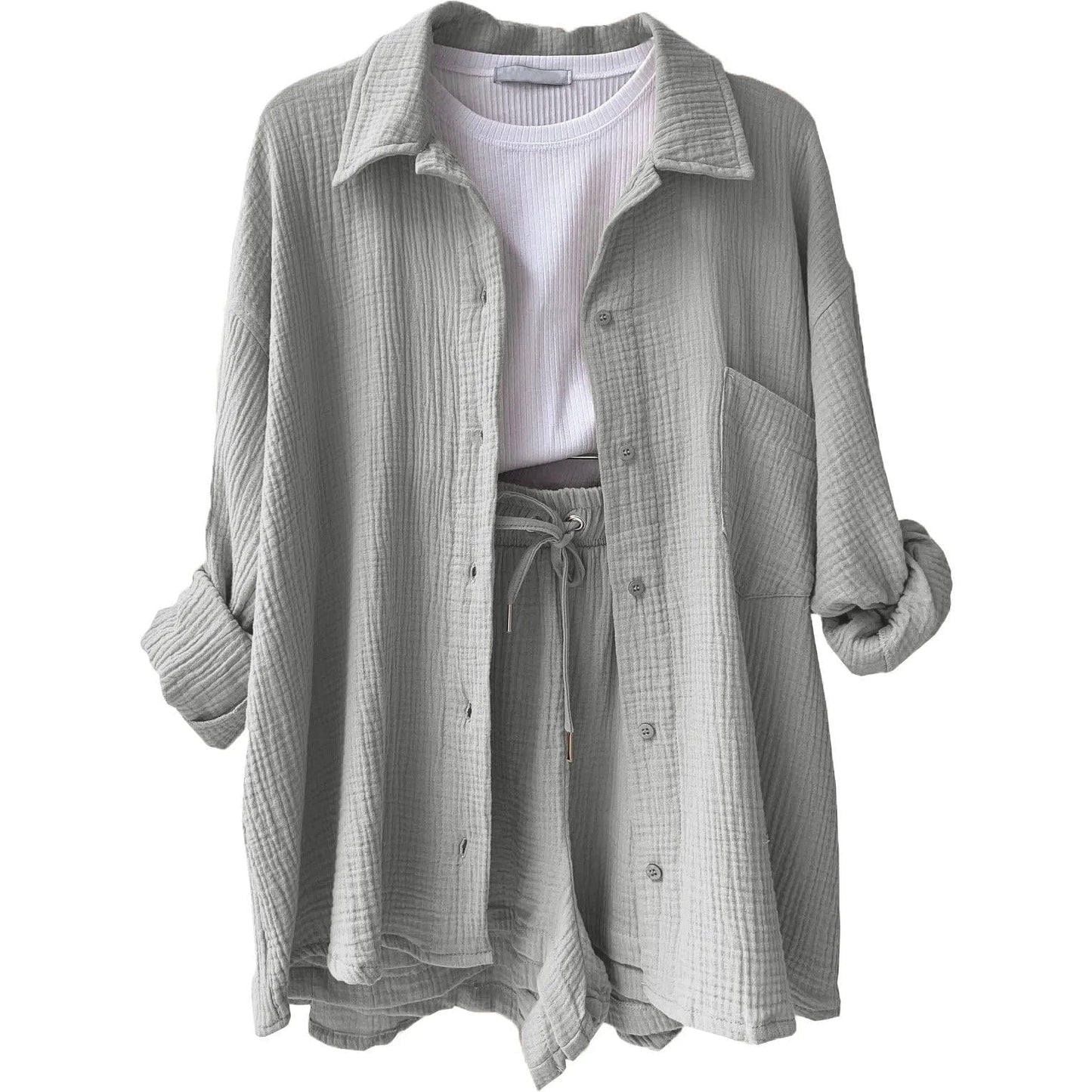 VIA - Pleated Lapel Hemd Sets