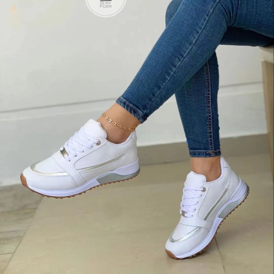XYLA - Runde Zehen Freizeit Schnürsport Schuhe 2024