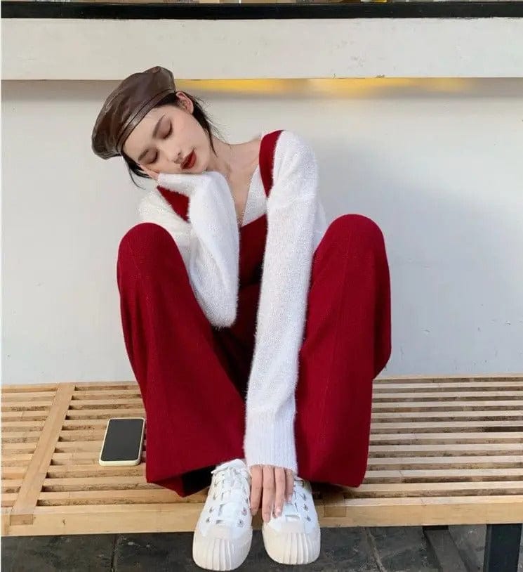 ZOE - Ärmelloser locker gestrickter Jumpsuit