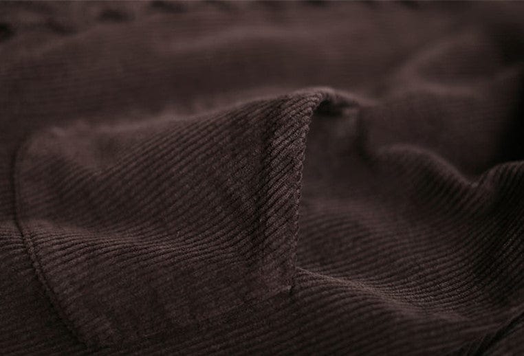 ZYRA - Cordjacke mit Spitzenstich