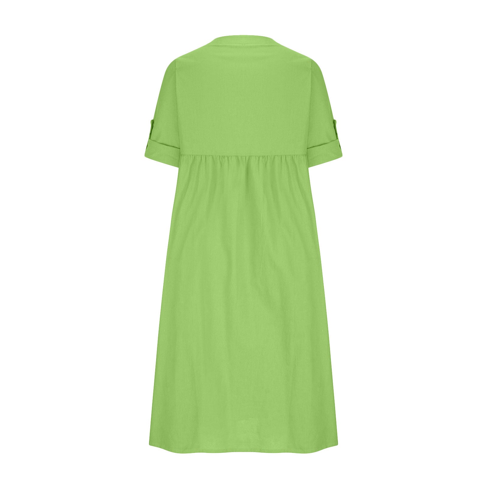 DALLYN - Lässiges Baumwolle-Leinen-Langkleid