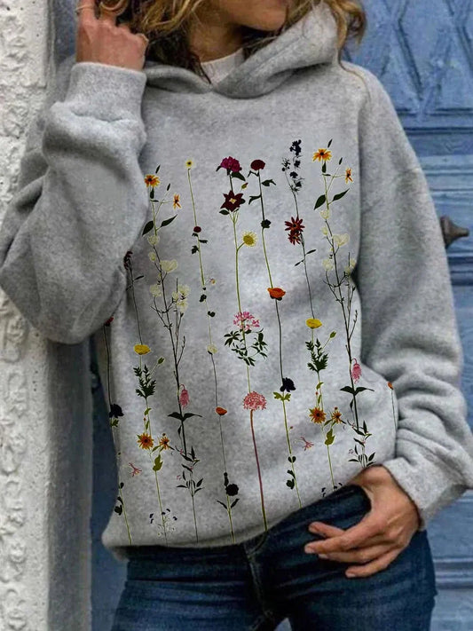 Elle&Vire® - Hoodie mit Blumendruck