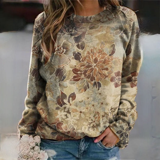 Elle&Vire® - Pullover mit elegantem floralem Muster