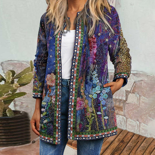 Eva Janssen® - Elegante Strickjacke mit einzigartigem Druck