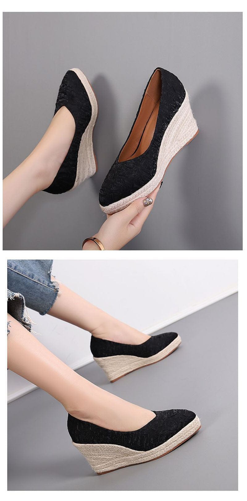 GUADA - Spitzes, flaches Wedge-Heel 2024