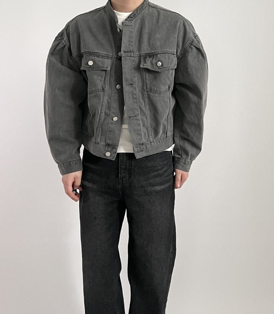 JAYSON - Einzigartige Stehkragen Jeansjacke