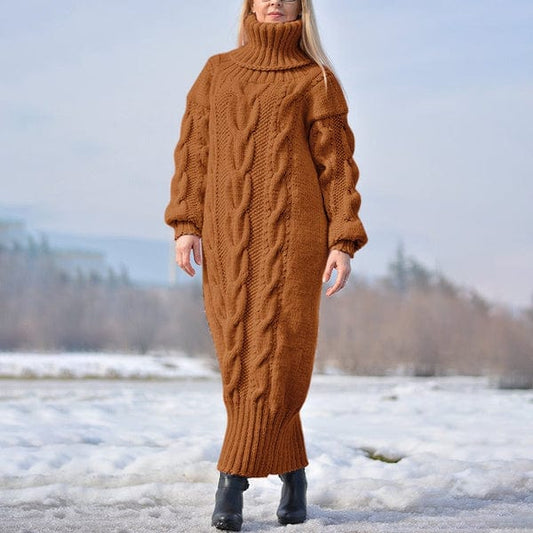 JENIFFER - Lockerer, verdrehter Strickrollkragenpullover