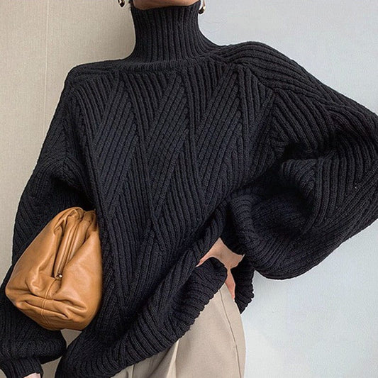 Lucia Comér® - Schwarzer Rollkragenpullover