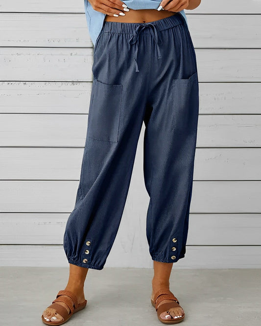 MAYA - Weite Hosen mit hoher Taille
