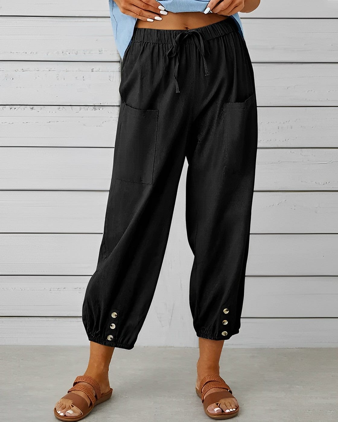 MAYA - Weite Hosen mit hoher Taille